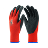 10 Gauge Polyester Liner Latex-Handschuhe mit Faltenbeschichtung