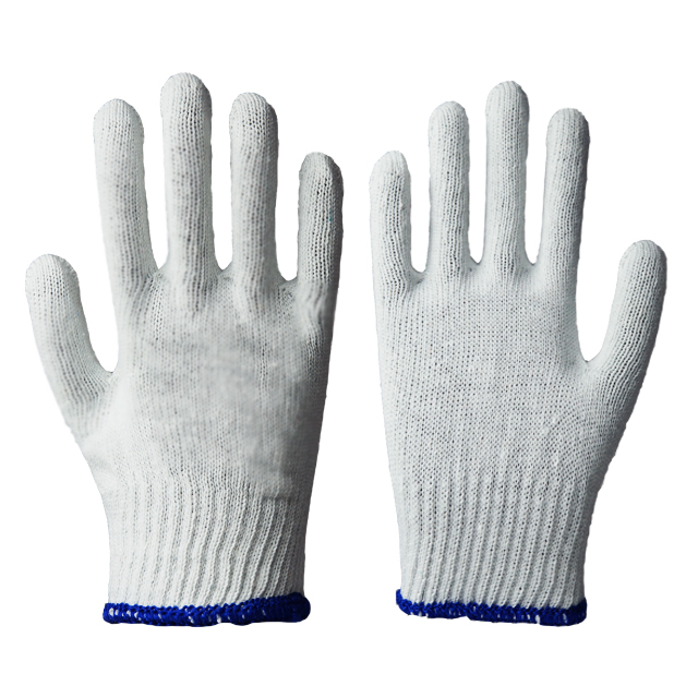 10 Gauge gebleichte Polyester-Strickhandschuhe