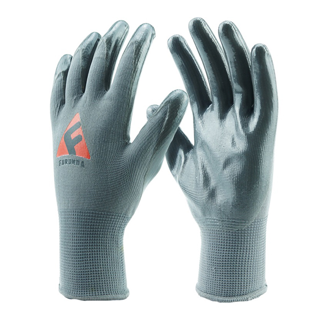 13 Gauge Polyester/Nylon Liner Nitrilbeschichtete Handschuhe