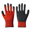 13 Gauge Red Polyester Liner Latex-Handschuhe mit Faltenbeschichtung