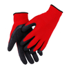 13 Gauge Polyester Liner Latex-Handschuhe mit Faltenbeschichtung